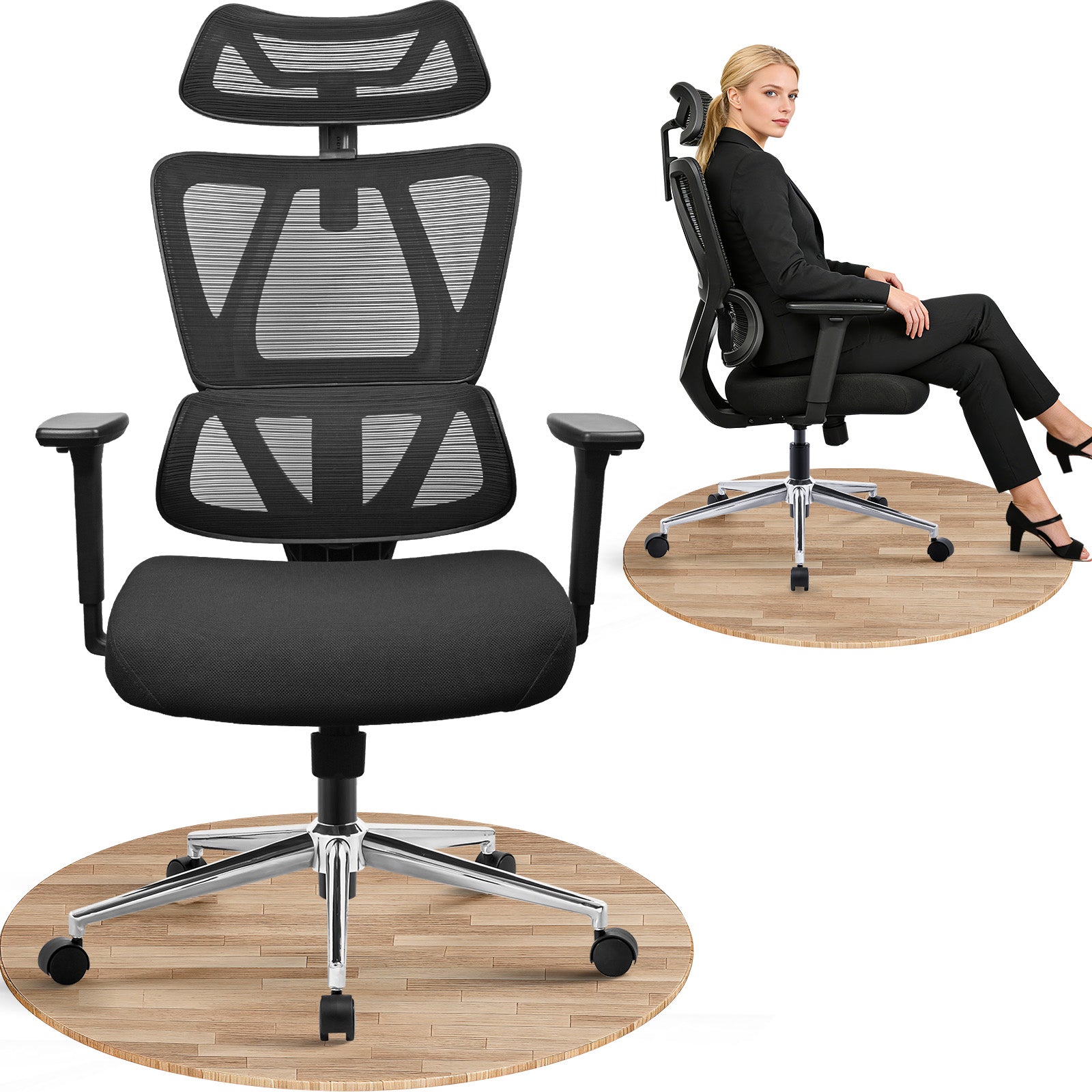 MELOKEA F078 EN1335 Office Chair | Spring-Core Cushion & 3D Arms