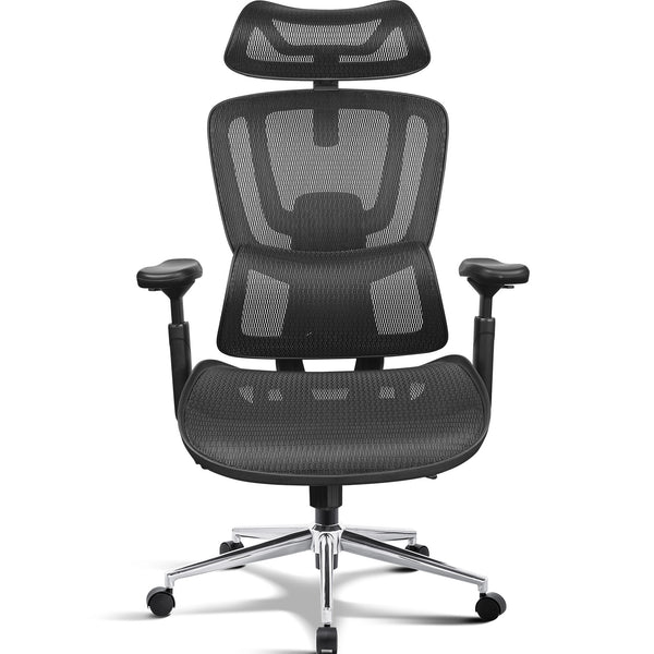 Ergonomischer Bürostuhl mit 4D-Lendenstütze [2026] | Verstellbare Sitztiefe | MELOKEA